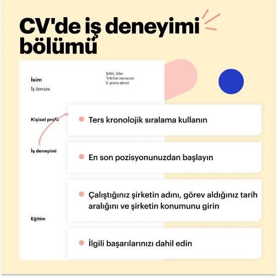 CV ipuçları iş deneyimi